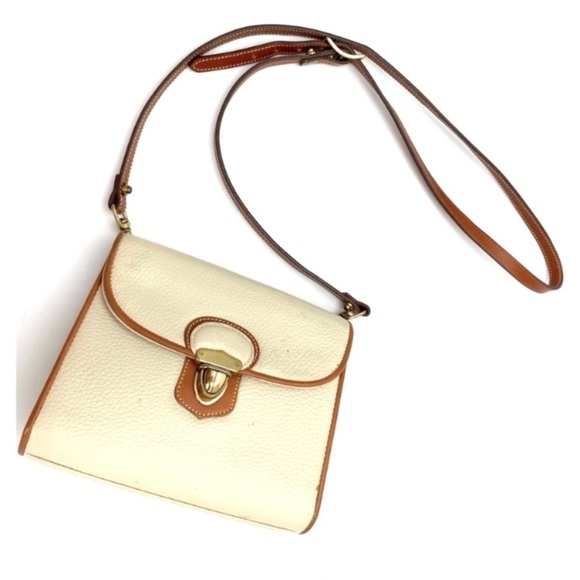 DOONEY & Bourke Vintage Leather Mini Crossbody Bag in Vanilla Cream White - Picture 2 of 13